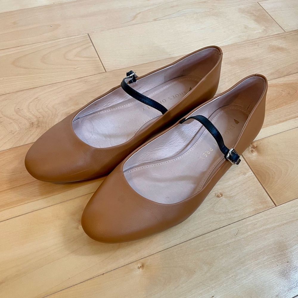 Brown leather ballet flats from Shoes of Prey